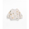 Greige trui met paddenstoeltjes - Sweater with print so-so cogumelos